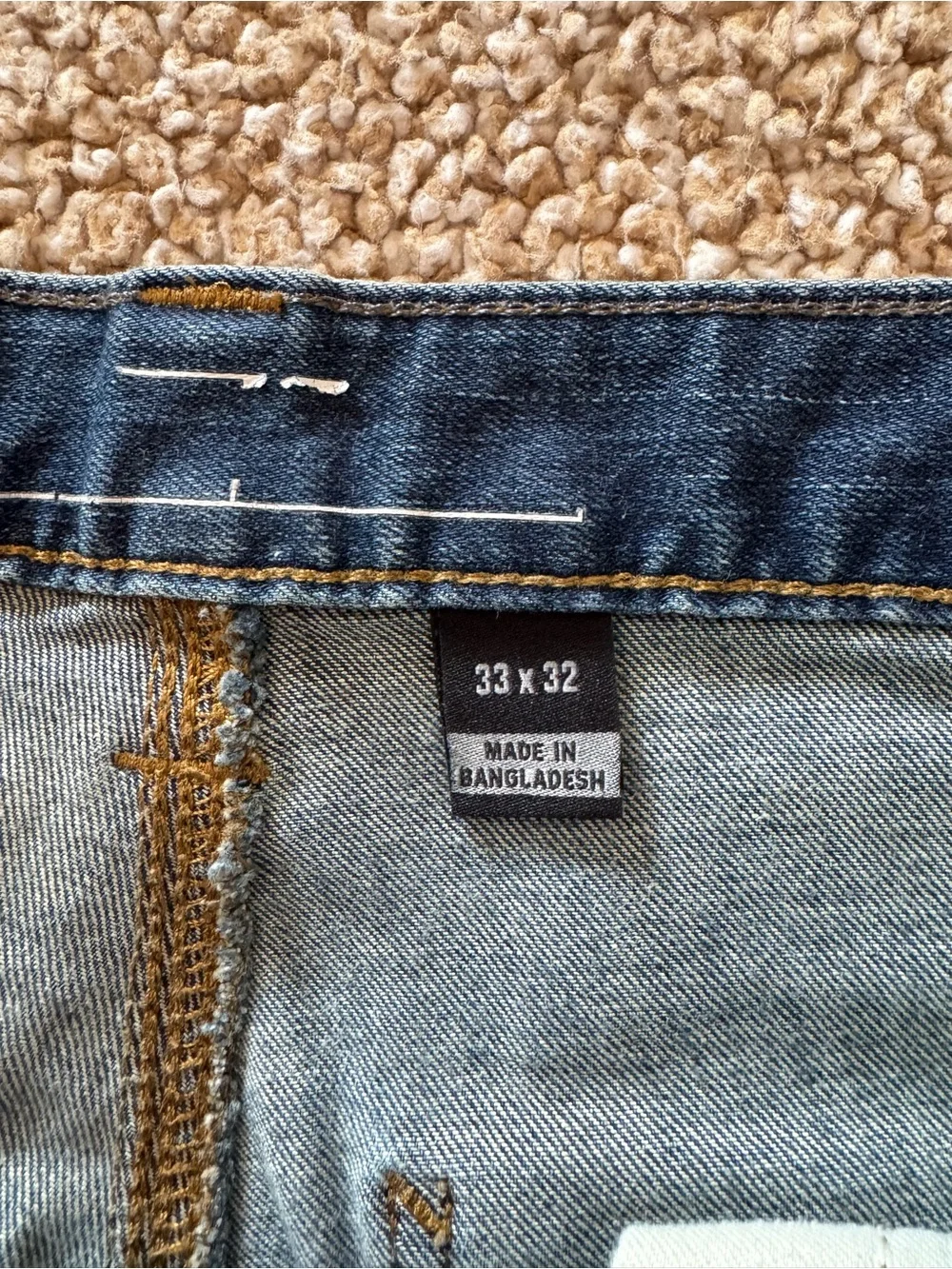 Carhartt Rugged Flex Relaxed Fit Utility Jeans 33x32 Medium Wash Carpenter